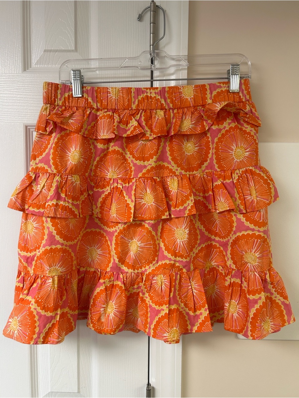 NWT Walter Baker Christie Skirt Orange Blossom Tiered Mini Skirt